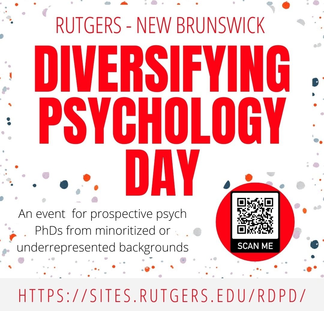 Black Men In Psych ✊🏾 (@blackmeninpsych) on Twitter photo Rutgers University's Psych Dept. (<a href="/rutgers_psych/">Rutgers University- Psychology Department</a>) will be hosting their 2nd annual "Diversifying Psychology Day".
If you're applying to Psych PhD programs & come from a historically excluded & underrepresented background, please apply by Sept 8.
#BMIP
rutgers.ca1.qualtrics.com/jfe/form/SV_3x… Rutgers University's Psych Dept. (<a href="/rutgers_psych/">Rutgers University- Psychology Department</a>) will be hosting their 2nd annual "Diversifying Psychology Day".
If you're applying to Psych PhD programs & come from a historically excluded & underrepresented background, please apply by Sept 8.
#BMIP
rutgers.ca1.qualtrics.com/jfe/form/SV_3x…