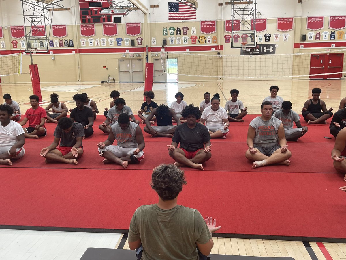 CSHSFootballBX's tweet photo. Yoga Mondays at Cardinal Spellman for the Football Team https://t.co/3d8uGeIVa5
