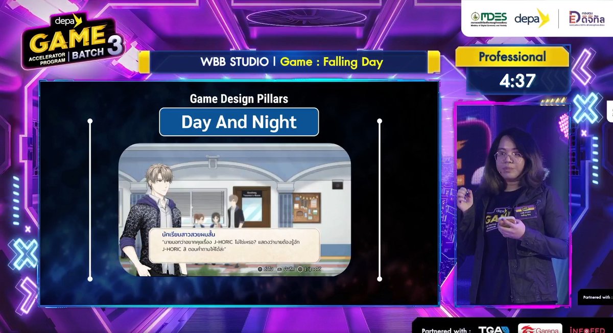 fallingday_game's tweet photo. Hello🩷
We recently received the "Best Game Story Idea" award from Thailand in the DEPA Game Accelerator Program Batch 3 competition.🥳🎉
#fallingday #indiegame #indiedev #gamedev #gameart #visualnovelgame #visualnovel #art #เกมไทย #BL https://t.co/AEBPQVrsvq