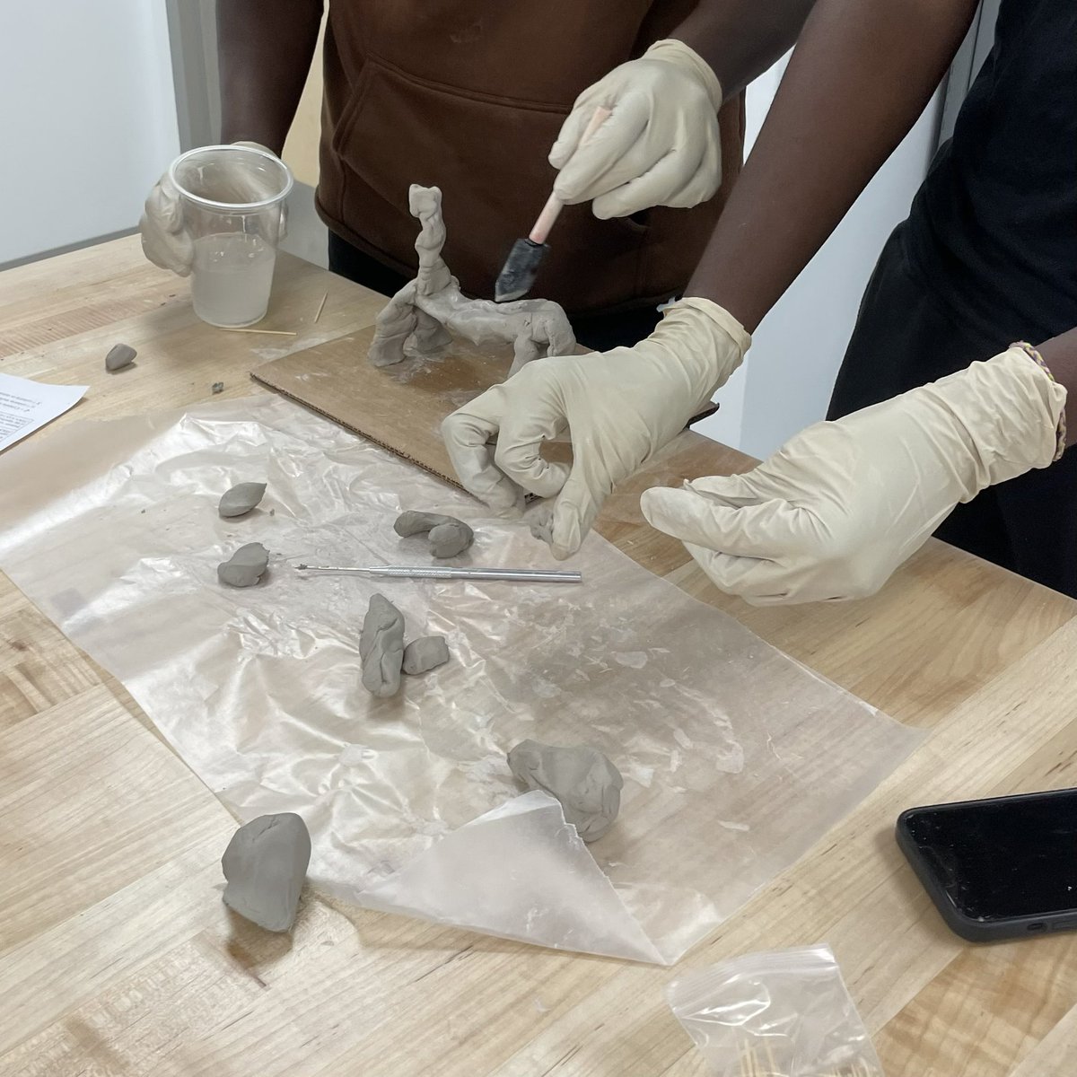WGHS_LAIR's tweet photo. African American Studies students are working hard on their ancient artifacts and explaining their work to @TothDustin #ProsperProud  #PISDLibraries https://t.co/jrlQe5owq8