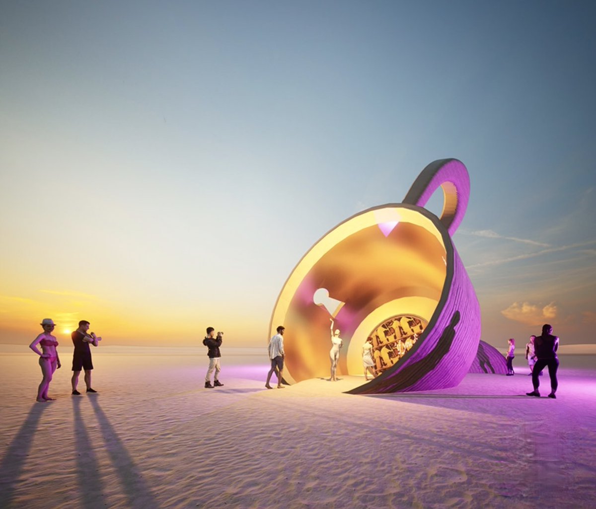 Is it live, or is it X? 

Our art project this year is an homage to the Immortality Key. 
(you know this is a render because no-one will be dressed like that ;)