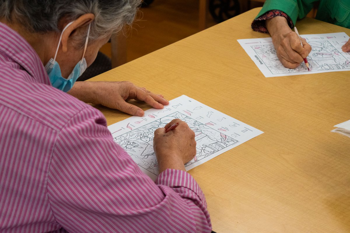 Every day at Jubilee Center, our seniors enjoy coloring activities during their free time.

Jubilee's coloring activities help our seniors to use their focus and energy in good expressive ways as they have the freedom to color the sketches with their creativity and imagination.
