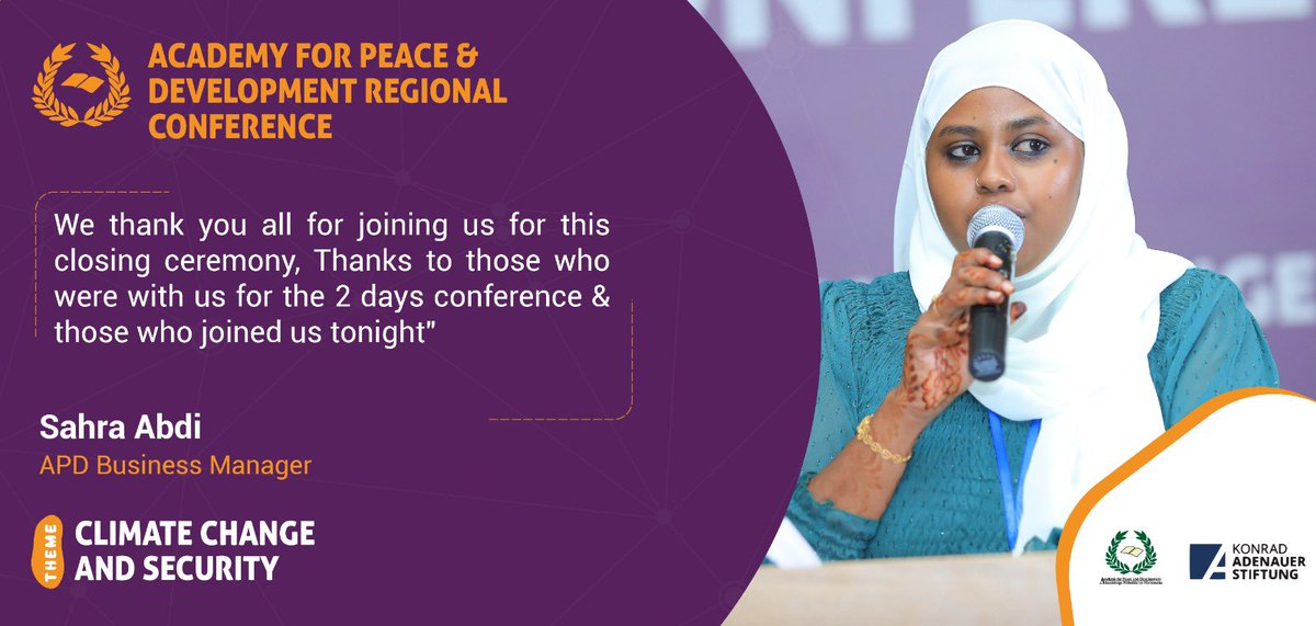 AcademyApd's tweet photo. Closing remarks from Sahra Abdi at the APD Regional Conference!
@KAS_SIPODI_EA
#APDConference2023 https://t.co/Z9whqbY7K9