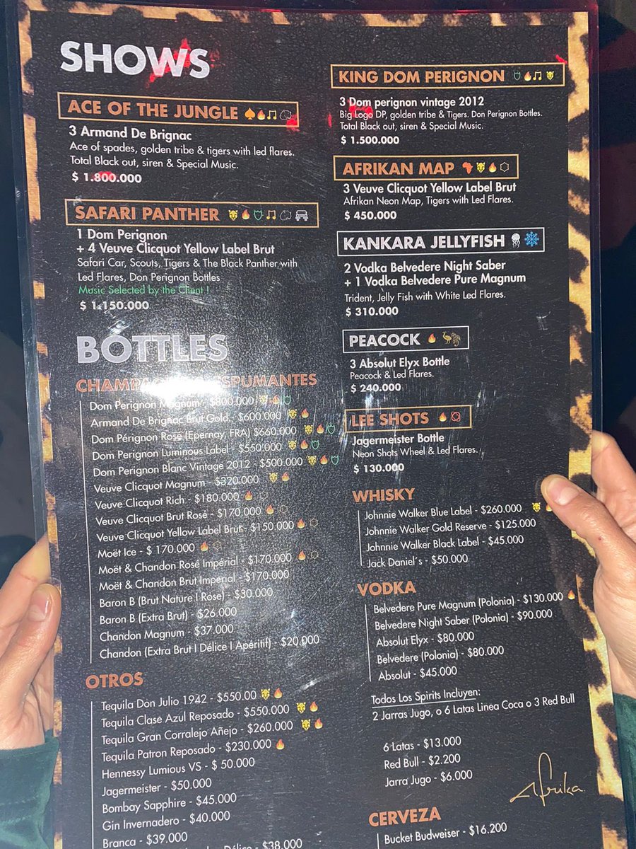 Salimos con mis amigas a un boliche muy famoso de Bs As. Sabíamos que era caro y cheto, pero cómo vas a cobrar $1.800.000 para q un tipo de traiga bailando con tres luces la bebida 😱