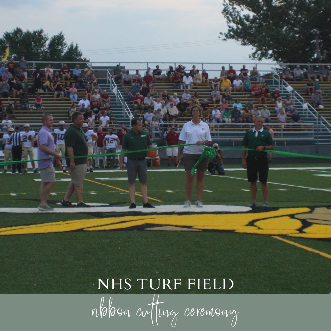 vikingsnhs's tweet photo. Just before the Vikings kicked off the 2023 season, we cut the ribbon for our new turf field -- it looks awesome!! Thank you to all who attended and celebrated with us. #govikings #vikingsfootball #nhsvikings https://t.co/NNfaBb1hz3