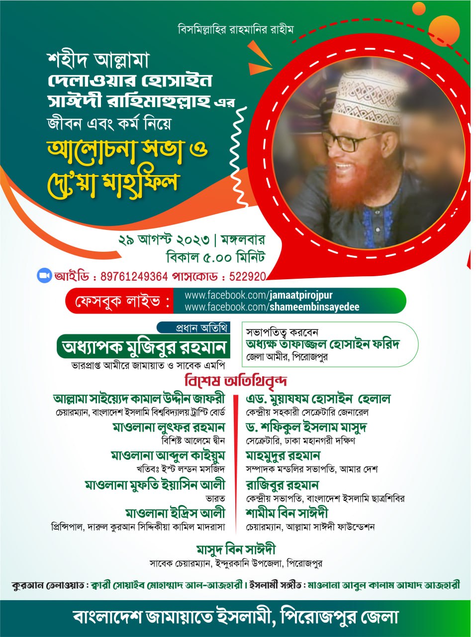 পিরোজপুর জেলার পরিচিতি ও গুরুত্বপূর্ণ ব্যক্তিবর্গ।  