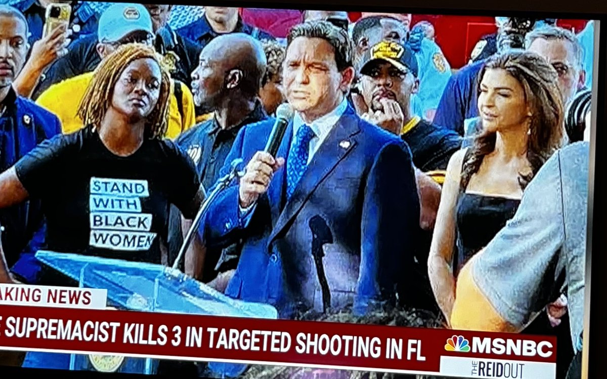 lesleyabravanel's tweet photo. So many of us are thinking the same thing @AngieNixon is thinking here. “We have to stop giving haters the mic”—@RevDrBarber #DeSantisResign https://t.co/g7RdCMEjTZ