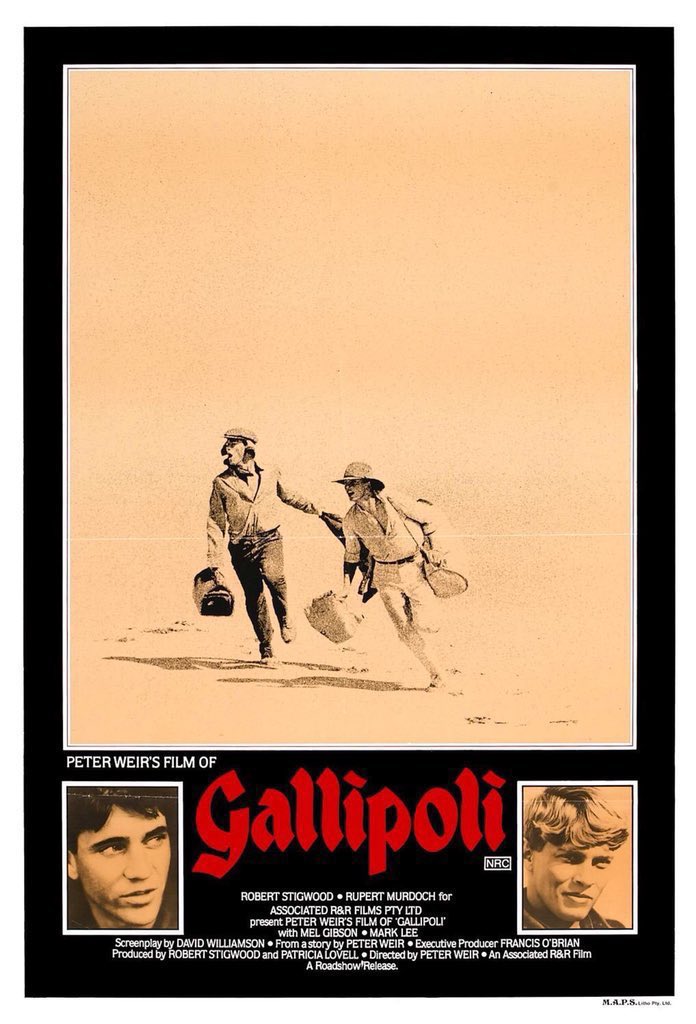 FilmNewsNos's tweet photo. 🎬MOVIE HISTORY: 42 years ago today, August 28, 1981, the movie ‘Gallipoli’ opened in theaters!
#MarkLee #MelGibson #BillKerr #HaroldHopkins #CharlesYunupingu #RonGraham #GerdaNicolson #RobertGrubb #DavidArgue #SteveDodd #RobynGalwey #BillHunter #DonQuin #GeoffParry #PeterWeir https://t.co/i0SJ8xxcB6