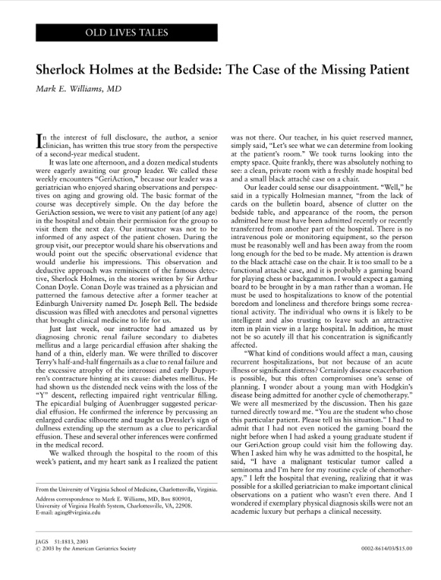 sumatran_rat's tweet photo. @studyinmadeline For your birthday, here’s a cool Sherlock Holmes in Medicine article! https://t.co/Lns13SzcbQ
