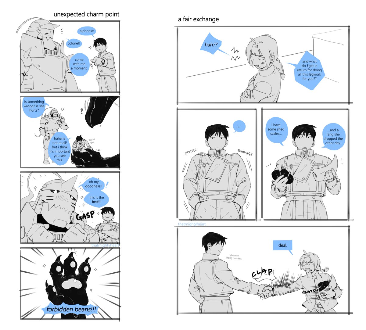 thatmightyheart's tweet photo. [ fmab ]
gave roy mustang a dragon. bc he needed to be more obnoxious https://t.co/NWCWwr1RQj