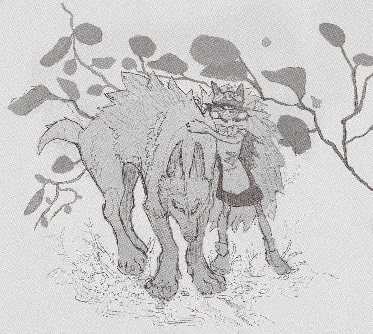 Princess mononoke sketch #ghibli #mononoke