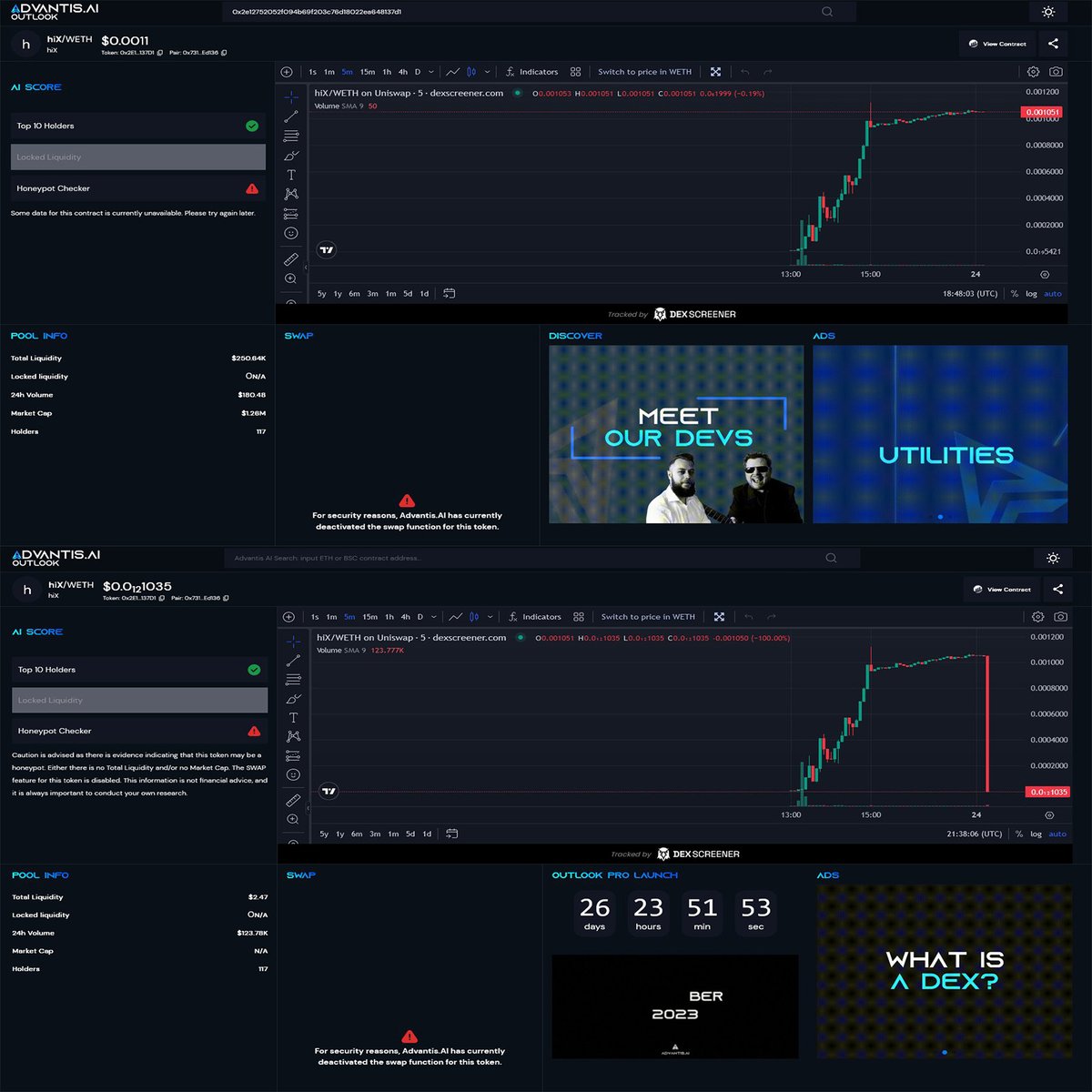 dune_zero's tweet photo. Introducing https://t.co/CJWYvcqOv6
One of a kind AI contract reader with capability of predicting Rug Pulls
In partnership with #AWS and #CloudZone using all infrastructure to be the fastest AI tool out there with no downtime from day 1.
Powered by $ADVT
more @AdvantisToken https://t.co/I13d57OU3m
