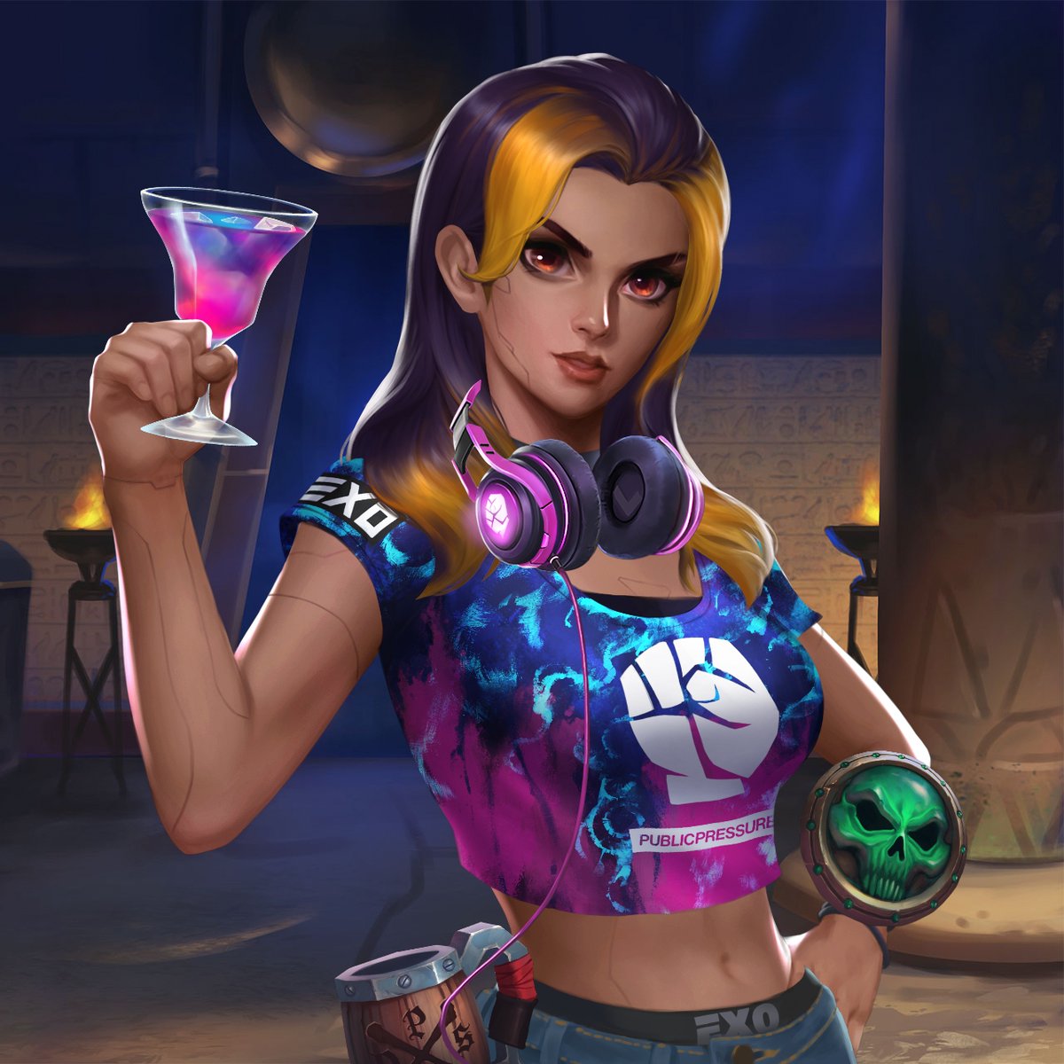 this was made with the multiverse customizer by <a href="/MoonsamaNFT/">Moonsama</a>.

including one of my exos with: 
- the PP pods
- the sick shirt i got for attending the PP party in berlin
- the moondrink from the diesel competitions
- the @TheDPSproject's moonrum
- my nice detector from s1

wow.