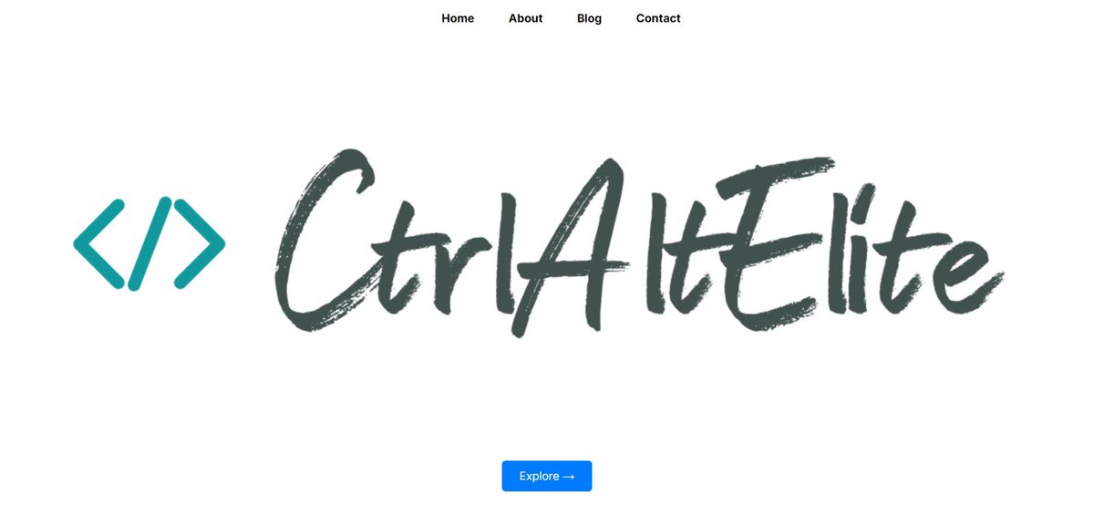 Finally #completed my #blog #website its called CtrlAltElite (yeah couldn’t find a better one) also tried to do some #designing for #branding on the blog any advice would be much appreciated 

#webDevelopment #fullstack #FrontEnd #backend #blog #help