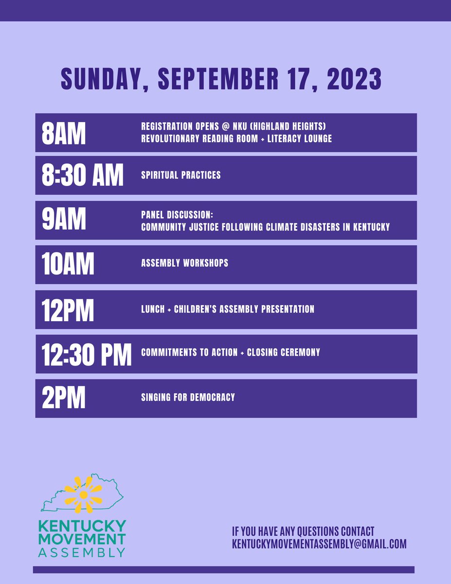 The Kentucky Movement Assembly is just a few short weeks away and we have an amazing line-up of activities! There is still time to register &amp; join us ➡️ bit.ly/KMAREGISTRATION