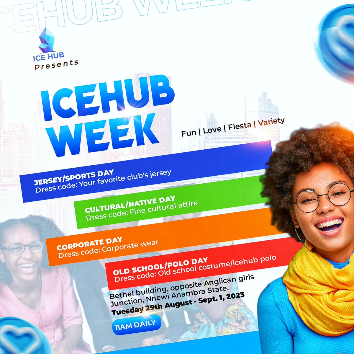 ICEHub_Africa's tweet photo. It's screaming Fun, Love , Fiesta and Varieties here
Our interns don't just program, they balance coding with leisure
Join our ICEHUB week from tomorrow till 31st of this month,its gonna be๐ฅ๐ฅ๐ฅ
Time: 11am daily
#icehub #event #fun #icehubweek # techhub #techinanambra #love https://t.co/sq4mZ6mYZj