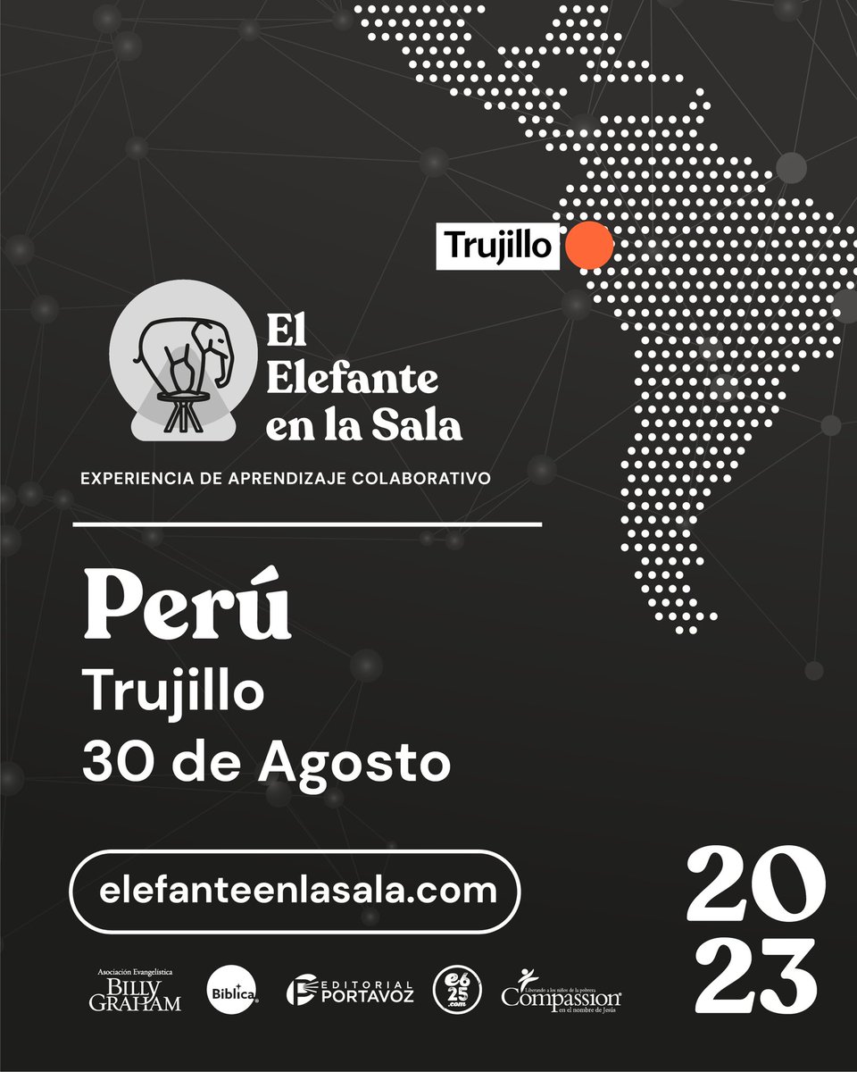 LucasLeys's tweet photo. Todos los pastores deben sacarle provecho a la experiencia para equipos ministeriales del #Elefanteenlasala 

Las próximas 3 citas son en #Perú #Colombia y #Chicago y toda la info está en https://t.co/kQtSNrscPy porque ninguna iglesia debe decrecer y envejecer sin recambio generacional.

#discipulado #educacioncristiana #escueladominical #ministerioinfantil #ministeriojuvenil #liderazgogeneracional