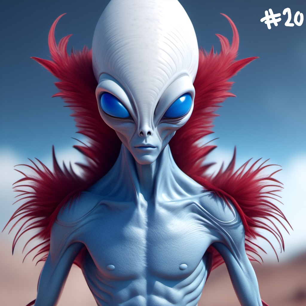 artbythemachine's tweet photo. 📸Alien Portraits: A Glimpse Beyond - Get ready to meet out alien subjects up close! Top 20 Count down - #20 &amp; #19 - Stay tuned for tomorrow's. #AICollaboration #TechCommunity #AICommunity #StableTech #AIEnthusiast #machinelearning #ai #digitalart https://t.co/zQrf2iLCB3