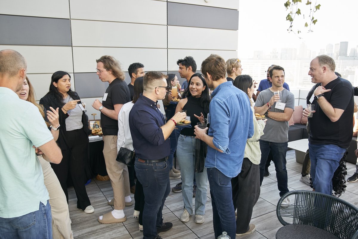 Aaron Jacobson (@aaronej) on Twitter photo 1/ Thank you to everyone who joined <a href="/NEA/">NEA</a> and our #AI founders last Wednesday to celebrate “AI-Gust”😁with rooftop drinks, dinner and dialogue!
<a href="/matei_zaharia/">Matei Zaharia</a> <a href="/dsiroker/">Dan Siroker</a> <a href="/AravSrinivas/">Aravind Srinivas</a> <a href="/bobvanluijt/">Bob van Luijt</a> <a href="/polybot/">anand kulkarni 🇺🇸</a> <a href="/dojideon/">Deon Nicholas</a> Jared Quincy Davis Bella Liu Will Lu <a href="/OrbyAI/">Orby AI</a> 1/ Thank you to everyone who joined <a href="/NEA/">NEA</a> and our #AI founders last Wednesday to celebrate “AI-Gust”😁with rooftop drinks, dinner and dialogue!
<a href="/matei_zaharia/">Matei Zaharia</a> <a href="/dsiroker/">Dan Siroker</a> <a href="/AravSrinivas/">Aravind Srinivas</a> <a href="/bobvanluijt/">Bob van Luijt</a> <a href="/polybot/">anand kulkarni 🇺🇸</a> <a href="/dojideon/">Deon Nicholas</a> Jared Quincy Davis Bella Liu Will Lu <a href="/OrbyAI/">Orby AI</a>