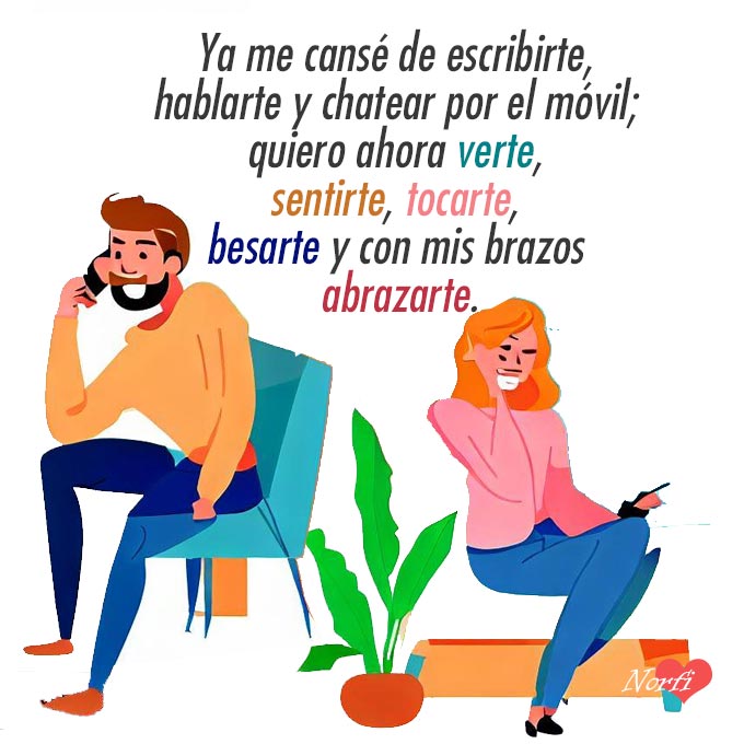 FrasesNorfiPC's tweet photo. Ya me cansé de escribirte, hablarte y chatear por el móvil; quiero ahora verte, sentirte, tocarte, besarte y con mis brazos abrazarte.
https://t.co/OsedZWotXm
#confesiones https://t.co/FrmtMMHkXB