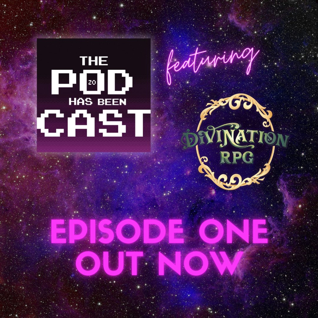 DivinationRPG's tweet photo. We are so thrilled that Divination is the system chosen by @ThePHBCast for a short interlude story between seasons – and you can listen to episode one wherever you get your podcasts RIGHT NOW! https://t.co/vcavvEH9dk