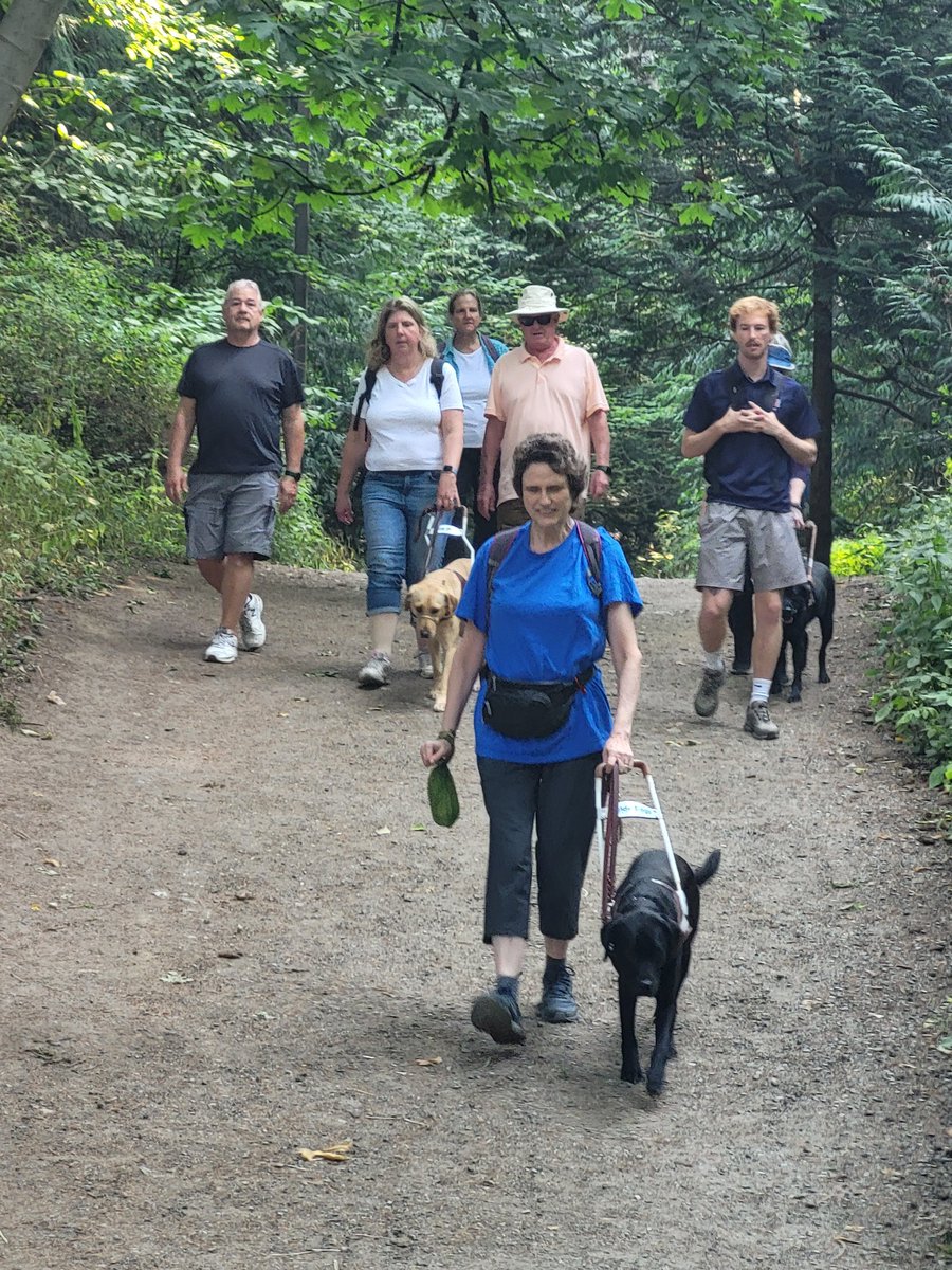 bc_blind's tweet image. Today, the walking club met for the first time. Members and staff met at the Edmonds station and walked the Byrne Creek Ravine Trail. It was a beautiful day out too!