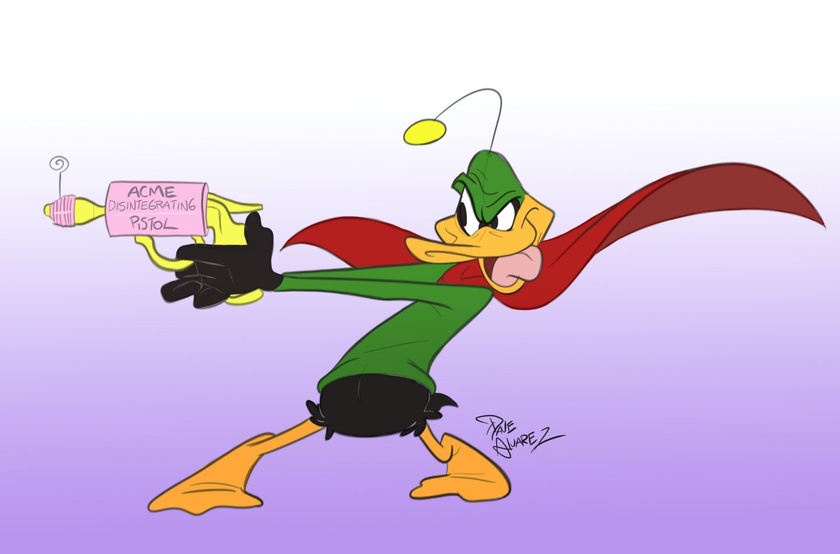 DAlvarezStudio's tweet photo. Duck Dodgers in the 24 1/2 Century!!!

#daffyduck #duckdodgers #characterdesign #DaveAlvarez  #looneytunes https://t.co/rSThGxZ0FX