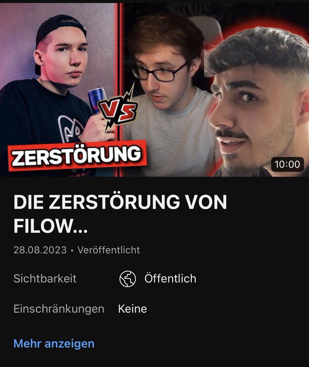 youtu.be/zvCeidBEVw4?si… Filow so ein clown wow