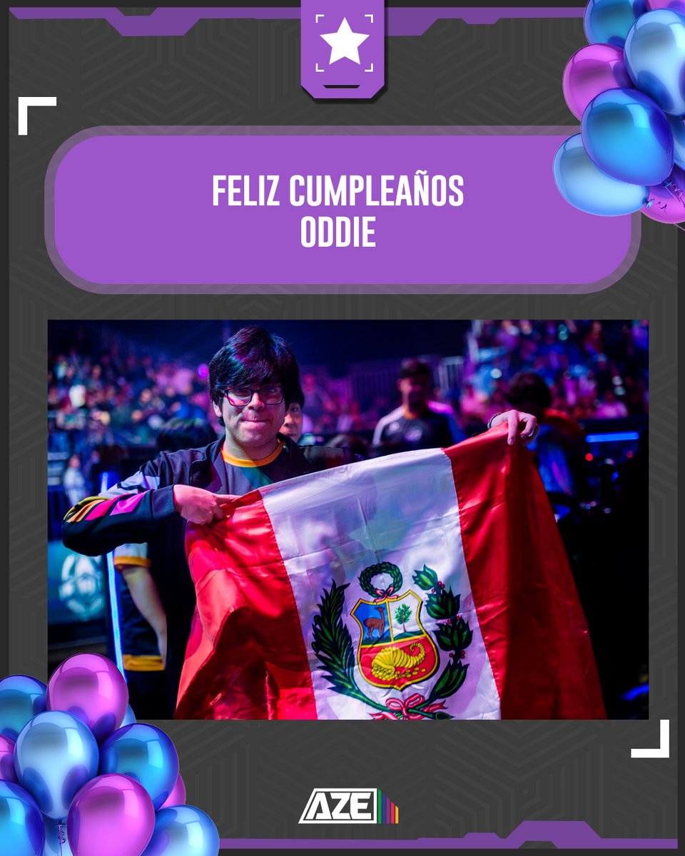 TVAztecaEsports's tweet photo. Feliz cumple campeón🎂

La familia de Azteca Esports te desea los mejor en tu día @OddieLAN 👑

#LatamosRompiento #LLAxAzteca #HBD https://t.co/Mt9eULKVsn