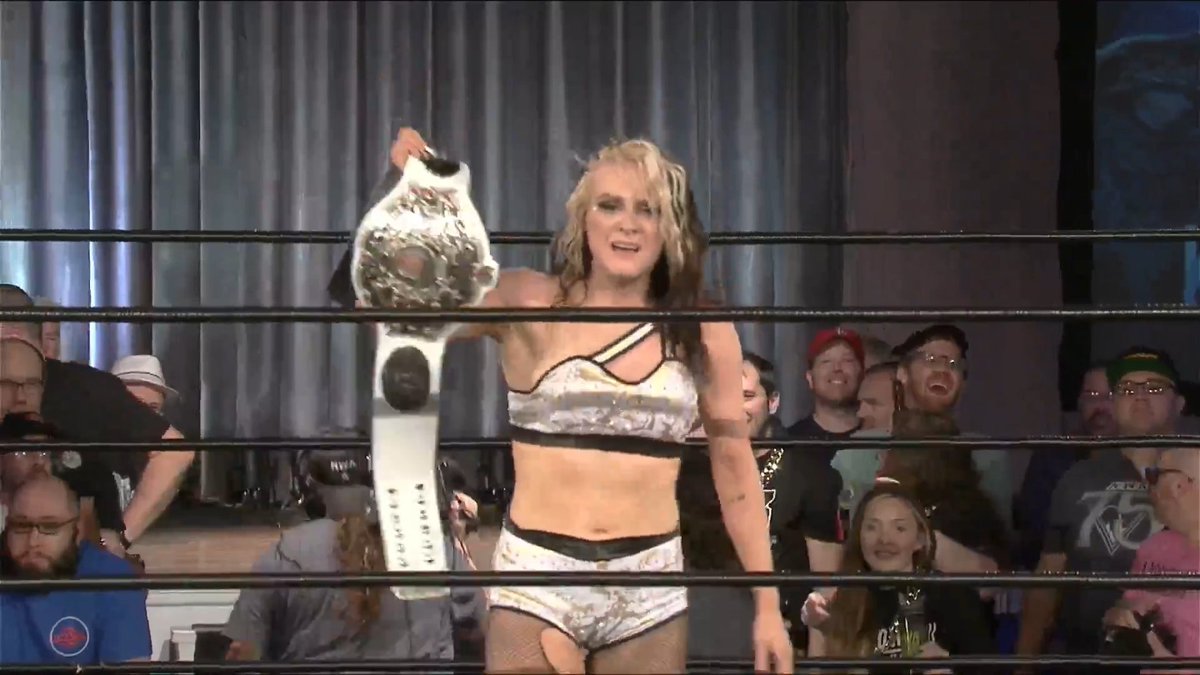 MrKingCoop's tweet photo. Man the 2-night spectacular that was #NWA75 #NWA Was great. #ProWrestling #WrestlingTwitter #ECIII is the new #NWAWorldChampion while #KenziePaige Dethroned #Kamille ending her 813 day right with the NWA Women's Championship, &amp; #ColbyCorino won the #NWAJuniorHeavyweightTitle https://t.co/U9er0Khdda