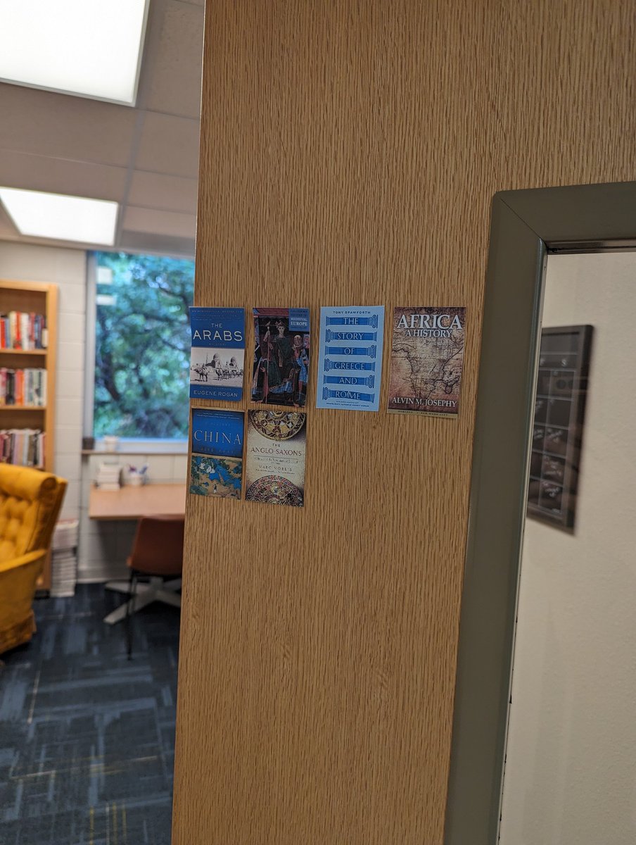 Following in the footsteps of #OdessaCollege librarian @Marshmallowtx in displaying all of the books I've read (starting this past summer) on my office door. #TweetOC