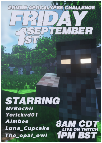 This weeks going to be a weird one, with the 24hour stream tomorrow and this on Friday with @the_Aimbee <a href="/owl_opal/">TheOpalOwl</a> <a href="/mrbochii/">Mister Bochii</a> <a href="/Yorickvd01_/">Yorickvd01</a>  #Minecraft Starting at 1pm BST!!! Im excited to be spending some time in modded AND with this crazy amazing bunch! Its gonna be a hoot!