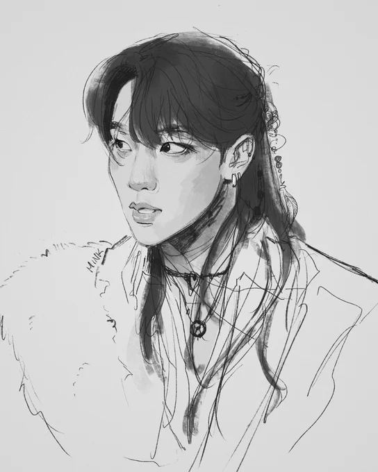 Show me how u draw men!! ✍🏼 

I like them to be teezers and have long hair hehe 😌
#ATEEZFanart https://t.co/OxwlCXw0Q3 