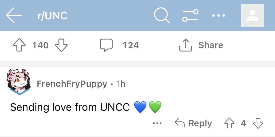 will_doran's tweet image. Sign of the times: On the UNC subreddit thread about today’s shooting, people from other universities with shootings are chiming in to offer support—or even advice for what to do when hiding from a potential shooter on campus