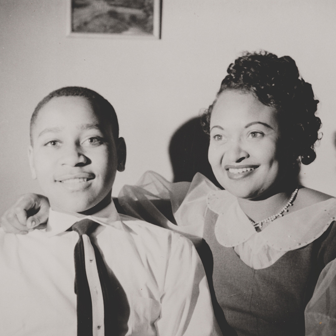 NAACP's tweet photo. Today marks the 68th anniversary of Emmett Till's brutal lynching while visiting relatives in Mississippi in 1955. 

Justice, equity, and accountability are issues we will continue to fight for in honor of Emmett and his mother Mamie Till. https://t.co/1iptF3jEir