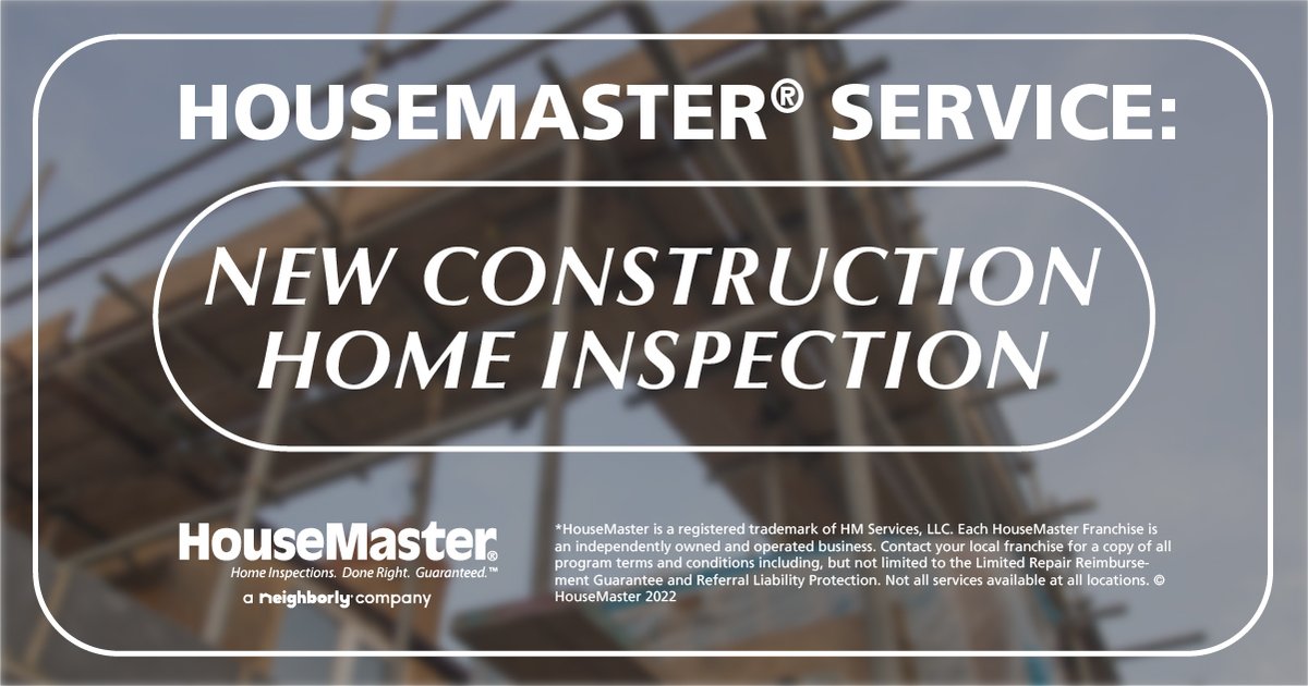 MYHouseMaster's tweet image. No home is perfect – even a brand new one. Let our experts take another look! #HouseMaster home inspectors are trained in new construction inspections both pre-drywall and completed builds. Learn more at housemaster.com/article/new-co…