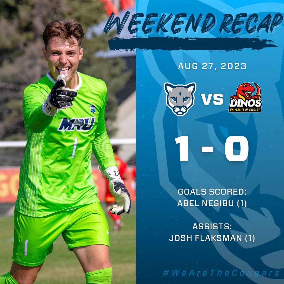 MRUCougars's tweet photo. In case you missed it, here's a recap from this past weekend, including a big W from @mrumsoc beating the @UCDinos 1-0 on their home field. 

Full recap: https://t.co/x4Pyb7PXrr https://t.co/zgolacSnU7