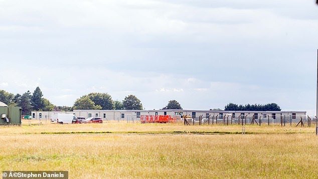 Portacabins spotted on the runway at the former #Dambusters HQ as the Govt’ presses ahead with its plans for a refugee detention centre at #RAFScampton in Lincolnshire.☹️

There’s a judicial review at the High Court in October with West Lindsey council rightly opposing the plan🇬🇧