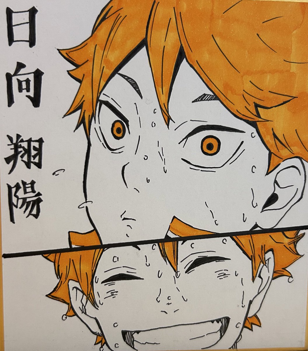 知り合いの方に渡すイラストです😁
 #ハイキュー  #日向翔陽  #haikyuu 
 #絵かきさんと繋がりたい  #絵描き 
 #アナログイラスト   #イラスト