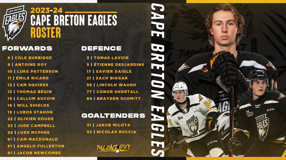 CBEHockey's tweet image. EAGLES FANS! 🦅

Meet the 24 players who will be wearing the Eagle on their chest and representing all of you on the ice this season! 

📖 ow.ly/ol7A50PF9ly

#TalonsOut