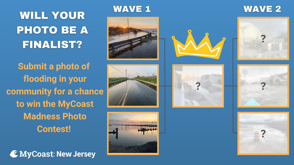 Wave 1 semi-finalists have been chosen, but it’s not over! Shoot your shot of king #tides by 09/03 for a chance to win cool prizes & be featured on our website! Use the #MyCoast app & website to submit photos for a chance to win a @JCNERR swag bag! @NewJerseyDEP @RutgersSEBS