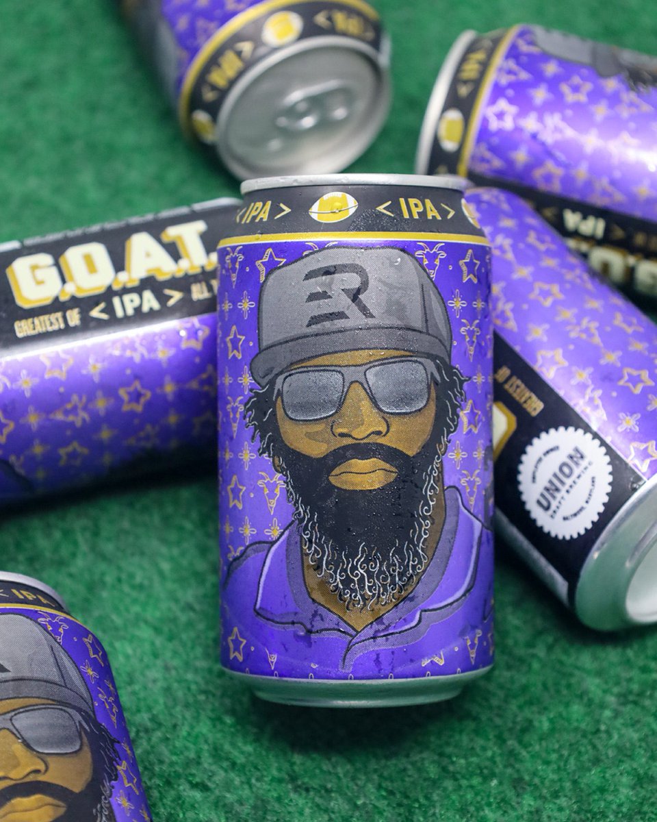 jonas_shaffer's tweet photo. Ravens legend Ed Reed is getting a tribute beer, thanks to @UnionBrewing. It’s called G.O.A.T. IPA. https://t.co/bA8dPo8Luo