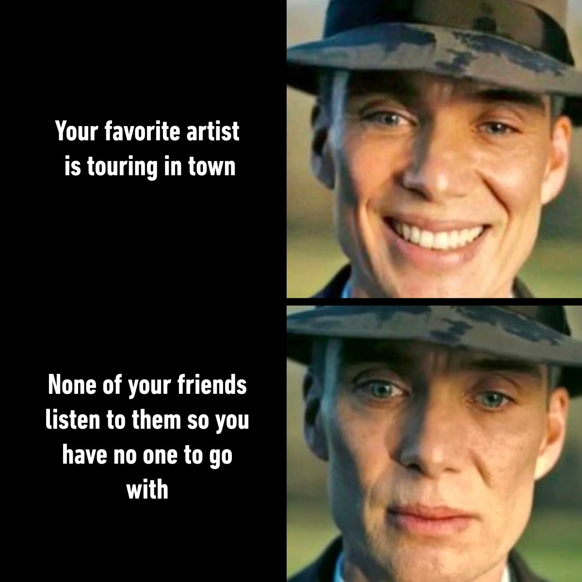 9GAG's tweet photo. Would you go to a concert alone? https://t.co/QtMrj29wsm