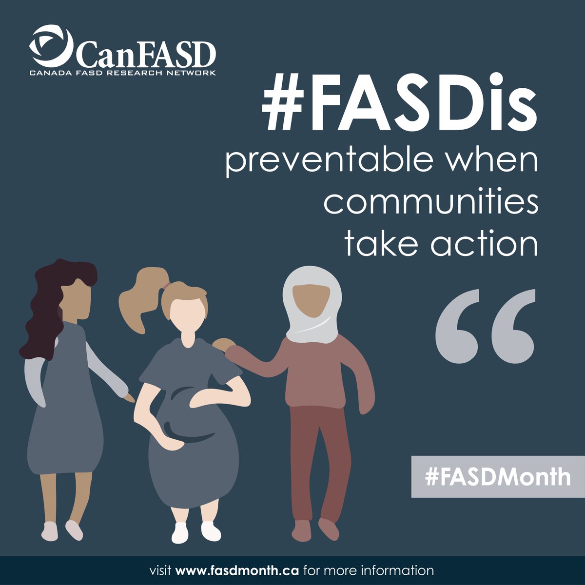 Centreforchild's tweet image. #FASD is preventable if women and girls have the right supports and when communities take action to promote health and build strengths. Learn more at canfasd.ca/topics/prevent…
#FASDMonth2023 #about