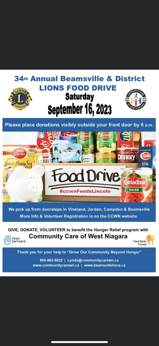 ForKlassen's tweet photo. Please consider donating your time and food to this important community event! #ccwn #fooddrive #lincolnon https://t.co/9tYHSfvqAm