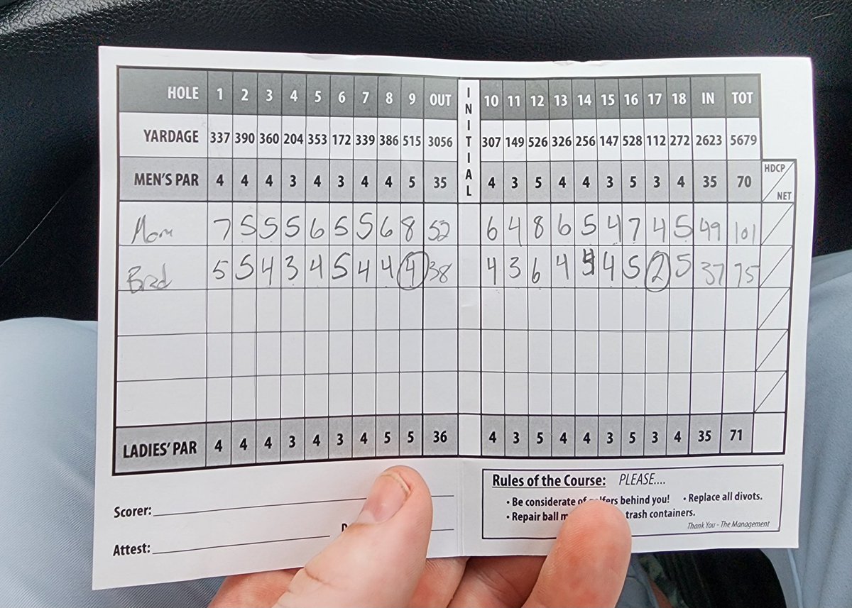 Played the best round of golf of my life today!! What's that? The PGA is calling? Lol