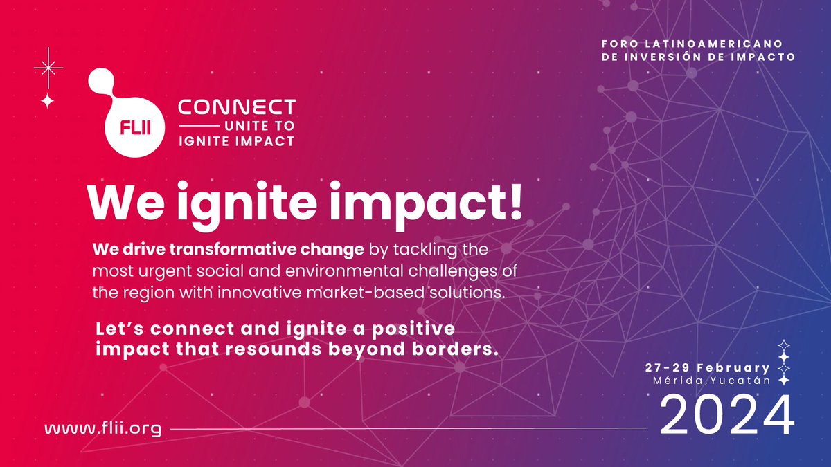 FLII_latam's tweet photo. En #FLII impulsamos el cambio transformador abordando los retos sociales y medioambientales más urgentes de la región.
Save the date for #FLIIConnect #FLII2024 https://t.co/8D0XJdtcoX