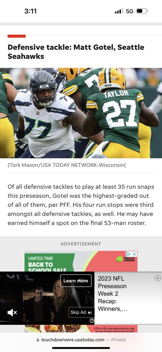 MatthewGotel's tweet photo. Thank you god! Blessed to make the All- preseason team💙💚 #seahawks https://t.co/opNT0cfXxG