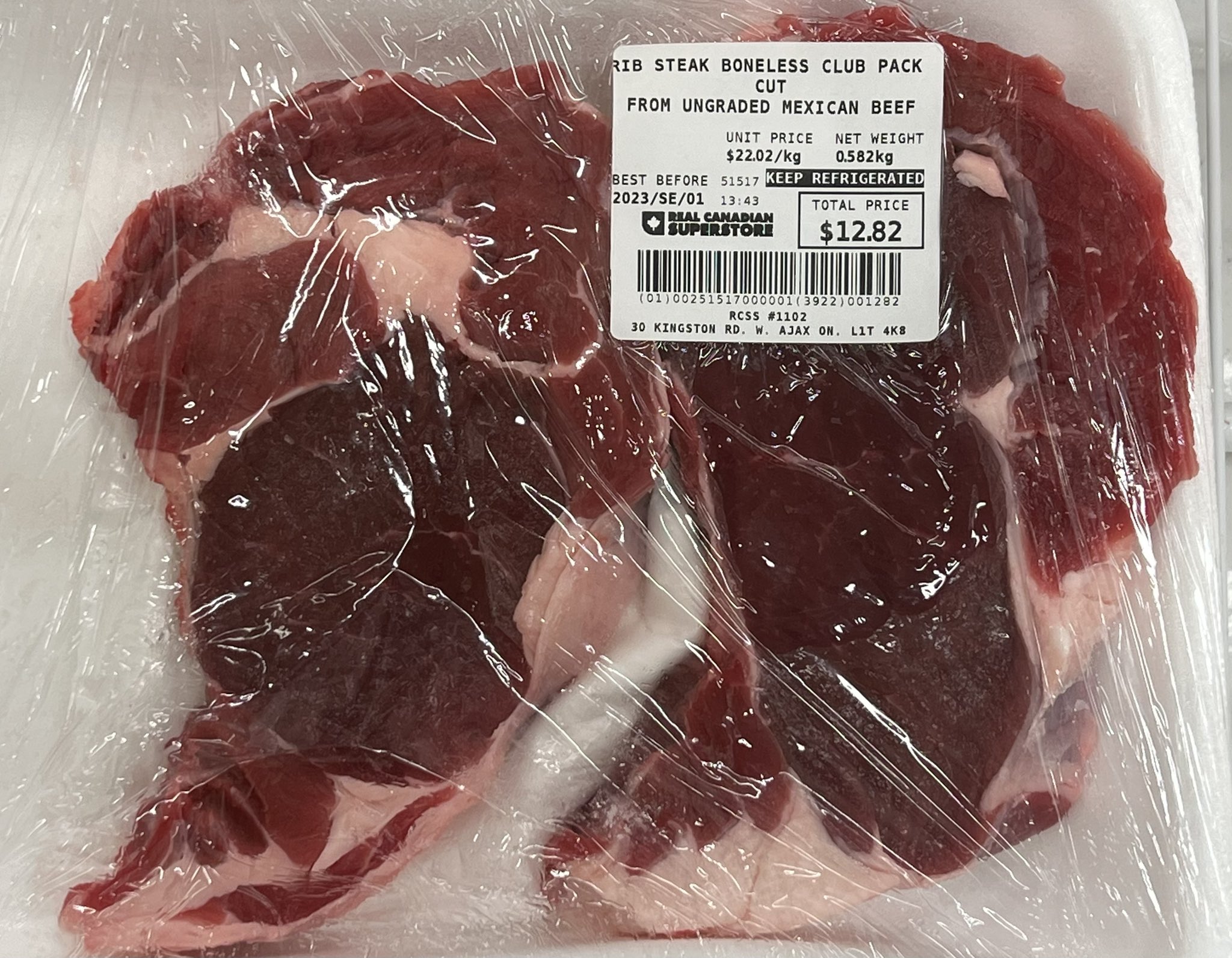 Mark Guinto on X: In an effort to mitigate unrelenting criticism of its  soaring food prices, Loblaws Superstore is selling ungraded Mexican Beef to  Canadian consumers. Store workers think so little of