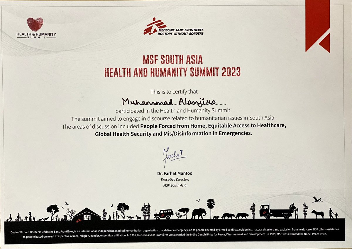 m_alanjiro's tweet photo. Delighted to join @MSF_SouthAsia's Health and Humanity Summit 2023- a vital platform for inspiring discussions on humanitarian issues, innovative aid approaches and addressing COVID's impact. Grateful for engaging in meaningful dialogue and networking.
#HHSummit #Humanity https://t.co/IYvdQ7sOtI